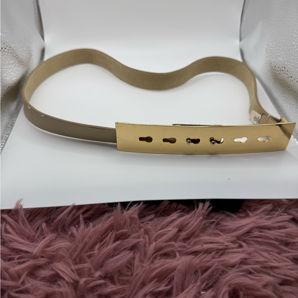 Elegant Gold and Tan Women's Belt